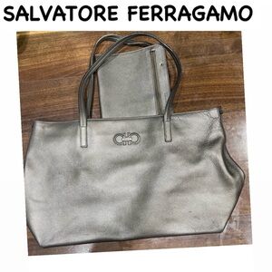 Authentic Salvatore Ferragamo solid leather bag